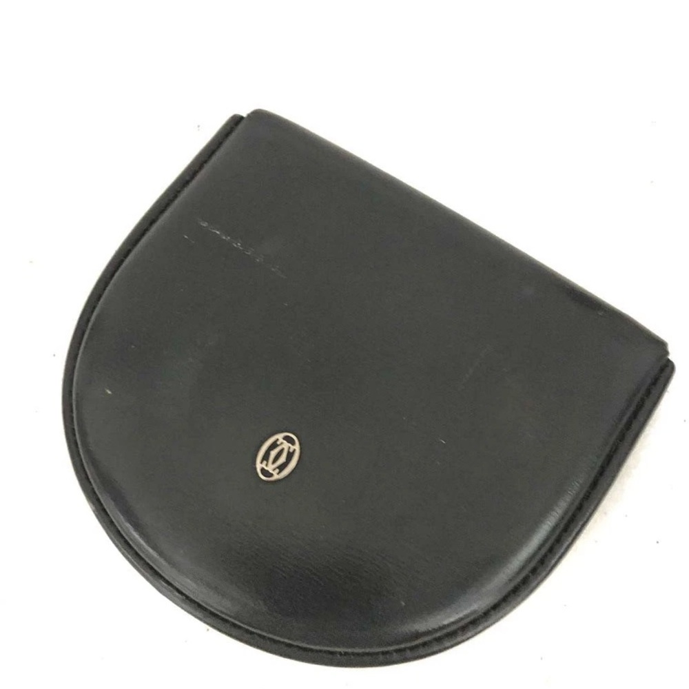 Cartier Black Leather Coin Pouch